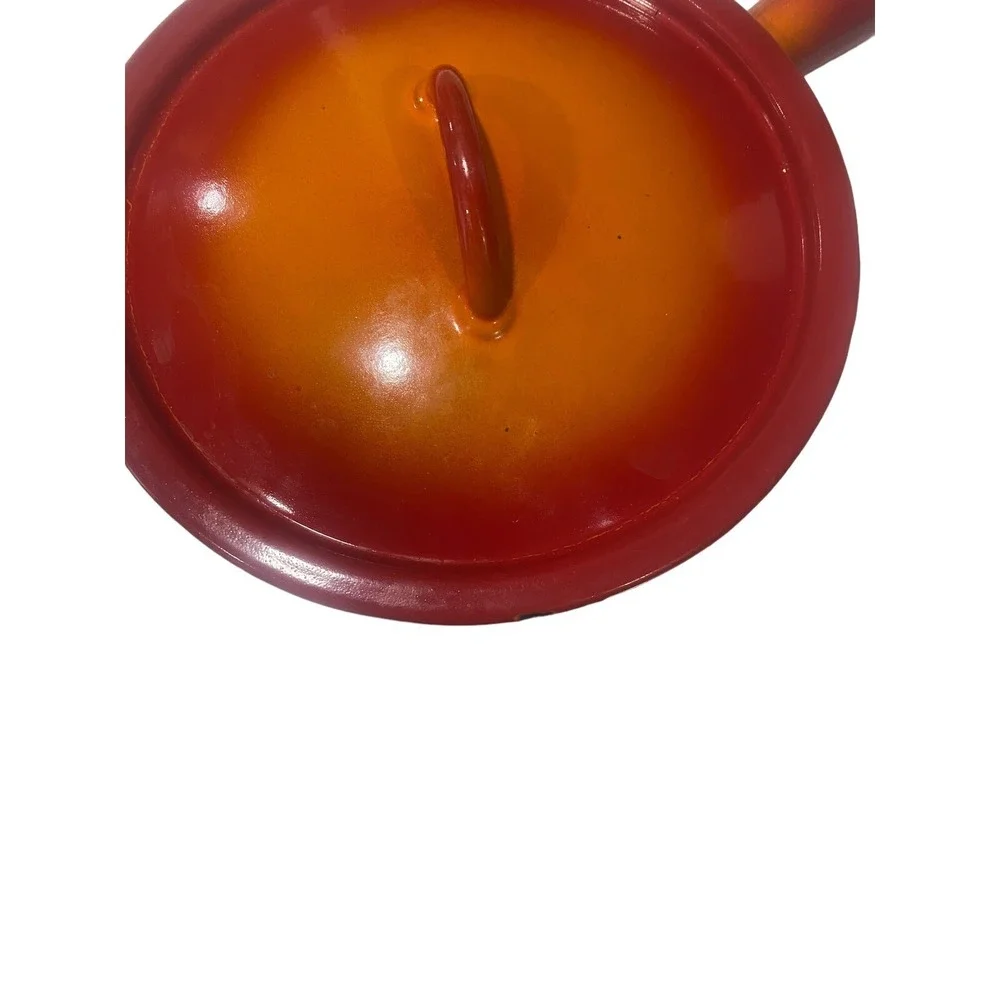 DESCOWARE Simmer Pot Orange Cast Iron Enamel With‎ Lid 7